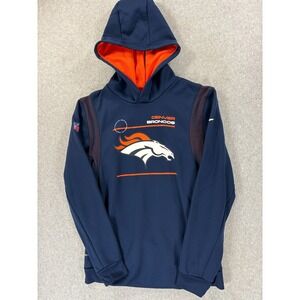 Denver Broncos NFL Nike On Field Hoodie Sweatshirt (Youth XL) Blue